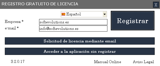 registro de licencia set Lince TPV