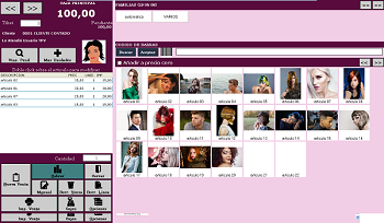 pantalla de ventas del tpv para peluquerias y salones de belleza